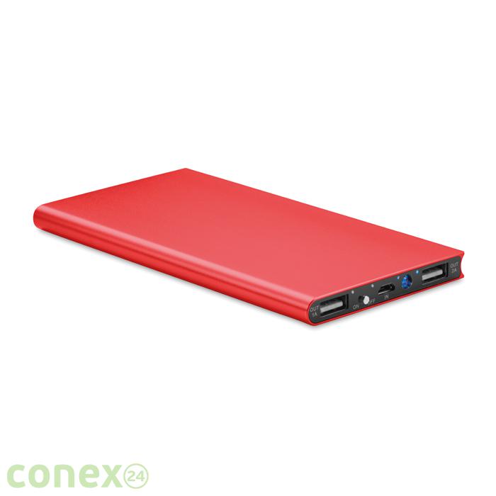 Power bank 8000mAh POWERFLAT8 (czerwony)